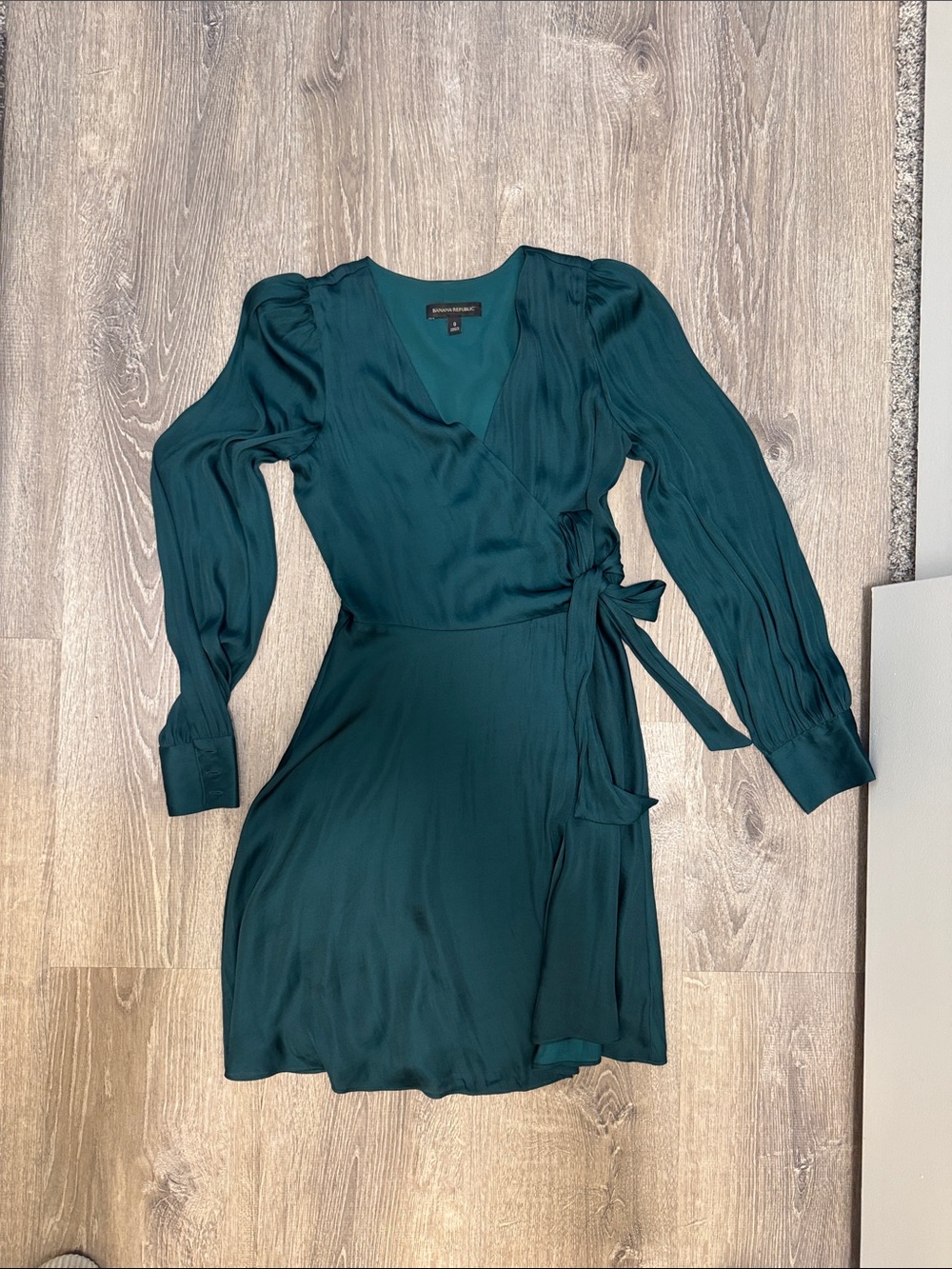 Banana Republic Teal Long Sleeve Wrap Dress